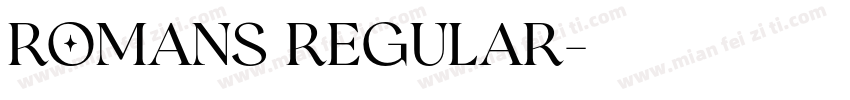 RomanS Regular字体转换